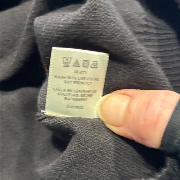 Van Heusen Black Knit Button-Up 100% Cotton Sweater NWT - Picture 6 of 12